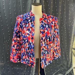 Kasper Size 12 Blazer Pinks and Blue Hues